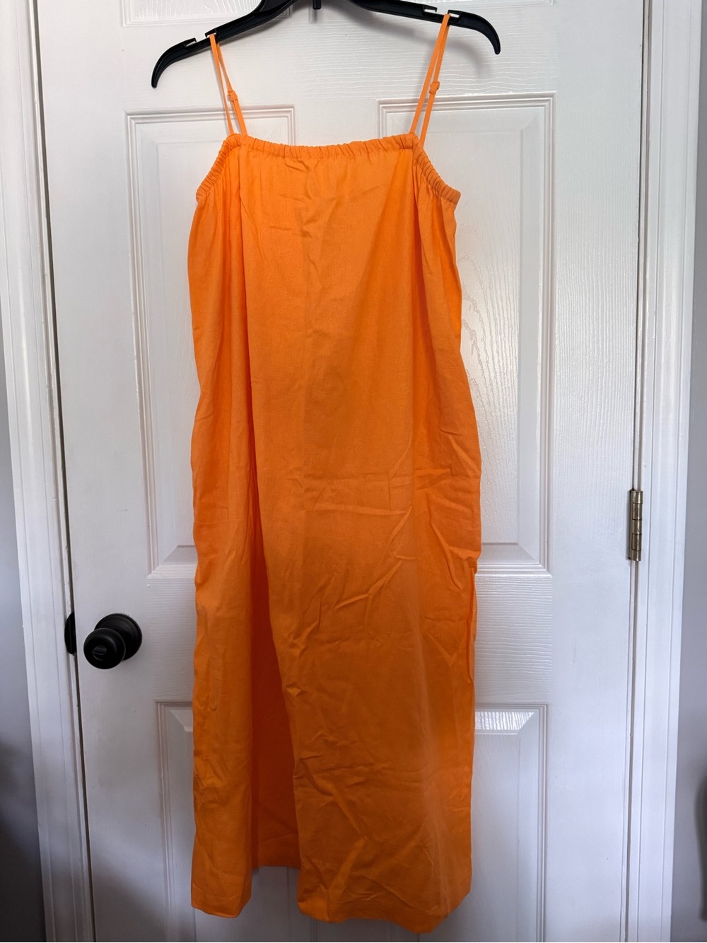 a new day Orange linen Mid-axy  Dress